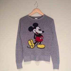 NWOT Grey Mickey Mouse Disney Sweater